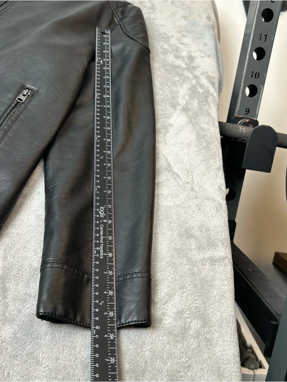Primark Men’s Jacket Black Faux Leather Moto Biker Jacket Size Extra Large XL - Picture 12 of 16